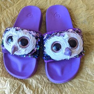 Ty Purple owl slippers USA (1-3)